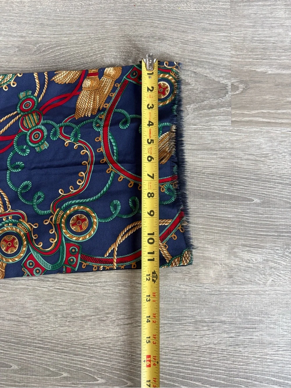 Vintage 100% Silk & Wool Nautical Design Scarf Charter Club Old Money luxury